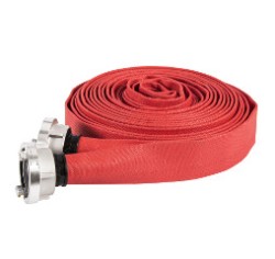 ART. 30/STORZ - TUBAZIONE FLESSIBILE ROSSA MOD. INDUSTRIAL DN45 - DN70, RACCORDATA STORZ