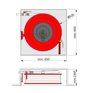 80/ZN naspo per installazione in nicchia